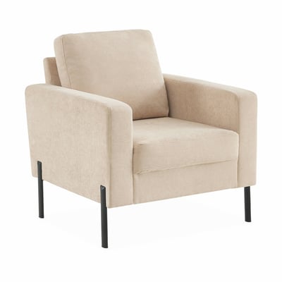 Fauteuil pieds métal velours côtelé BJORN SWEEEK