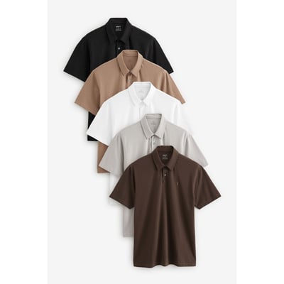 Polos en jersey à manches courtes, lot de 5 NEXT