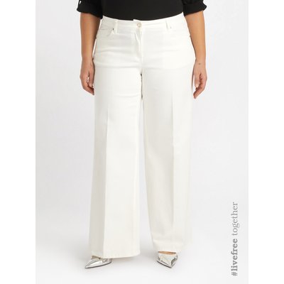 Jeans wide leg in cotone FIORELLA RUBINO