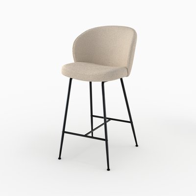 Chaise de bar en tissu bouclé 66 cm (à l'unité) - GROOM RENDEZ-VOUS DÉCO