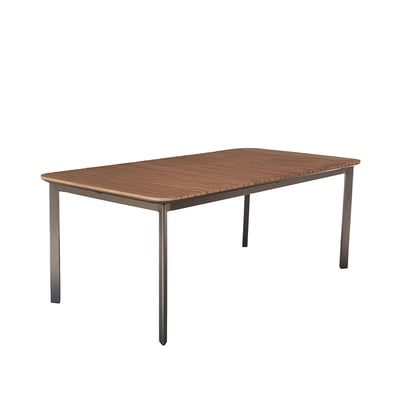 Table de jardin en teck et aluminium 200 cm  SIENA BERAH GETAH