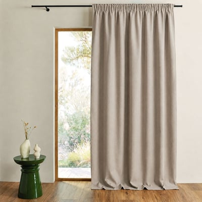 Rideau 100% occultant double face galon fronceur - QABANE HOME MAISON