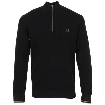 Pull WAFFLE STITCH HALF ZIP JUMPER FRED PERRY