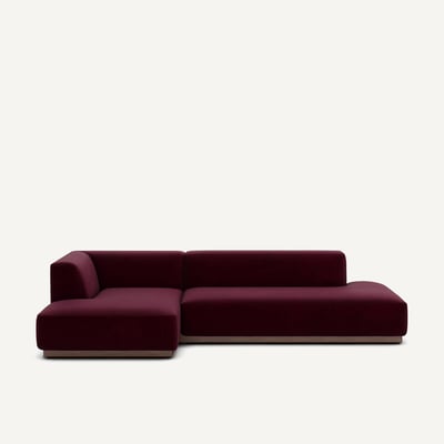 Sofá esquinero izquierdo XL de terciopelo, Jacopo AM.PM