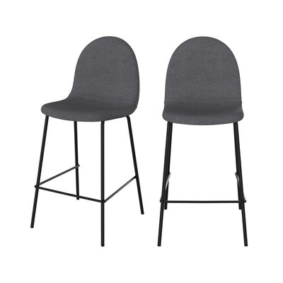 Lot de 2 chaises pour îlot central en tissu 63 cm - LÉNA RENDEZ-VOUS DÉCO