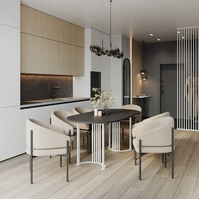 Стол овальный обеденный с металлическим подстольем SO'HOME