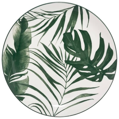 Lot de 6 assiettes en porcelaine PALME SECRET DE GOURMET