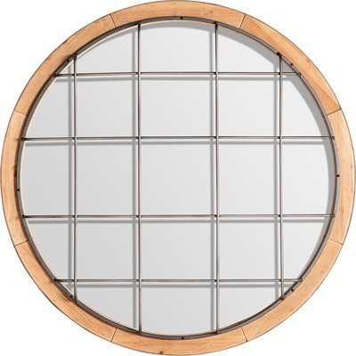 Miroir rond en bois de sapin, Longford RECOLLECTION