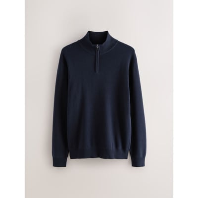Pull regular à col zippé haut de gamme NEXT