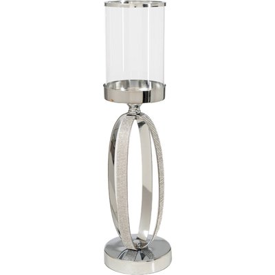 Photophore argenté design en métal et verre pour une ambiance chic RECOLLECTION