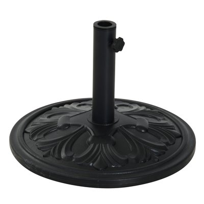 Pied de parasol rond motif fleurs lys 13 Kg OUTSUNNY
