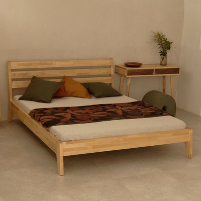 Кровать двуспальная с основанием из массива березы, 160х200 SO'HOME