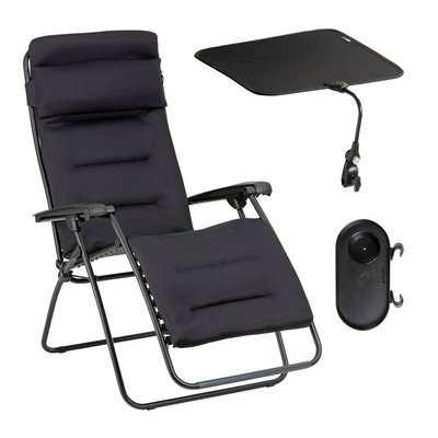 Ensemble Fauteuil Relax matelassé avec Ombrelle et Porte-Gobelet - RSX CLIP LAFUMA MOBILIER