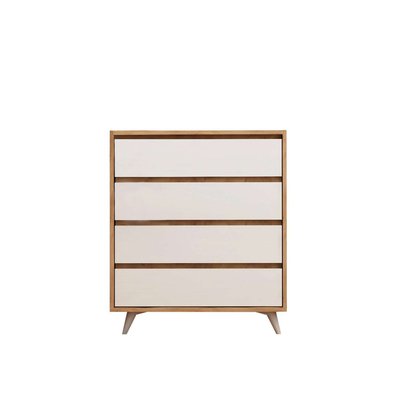 Commode 4 tiroirs Éthera en bois TOILINUX
