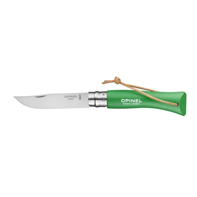 Couteau Baroudeur n°7 - lame 8 cm   avec lien en cuir OPINEL