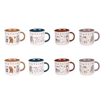 Coffret de 8 tasses   11 cl-CHAT TABLE PASSION