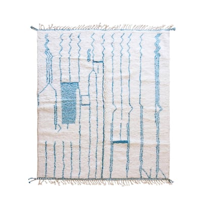 Tapis berbère graphique au style nord-africain en laine 214 x 280 cm AFK LIVING