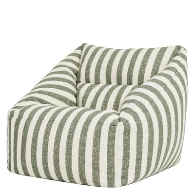 Pouf fauteuil en bouclette rayée texturée Oeko-Tex® - NATALIA ICON