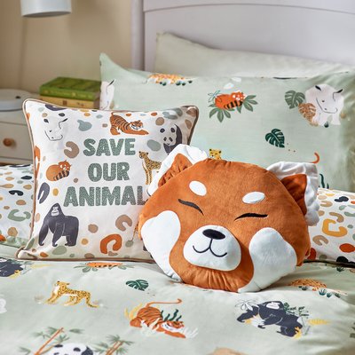Red Panda Embroidered Filled Cushion LITTLE FURN