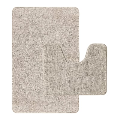 Lot de 2 tapis de bain polyester 50x80cm + 50x40cm POLYNESIE GUY LEVASSEUR