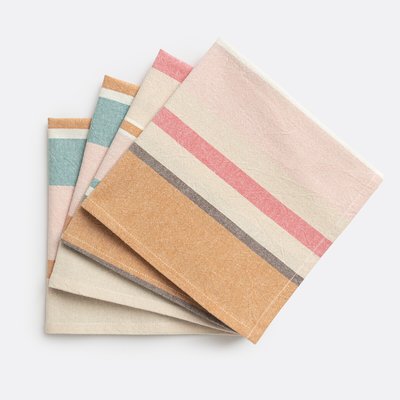 Serviettes de table coton lavé tissé-teint, Antika LA REDOUTE INTERIEURS