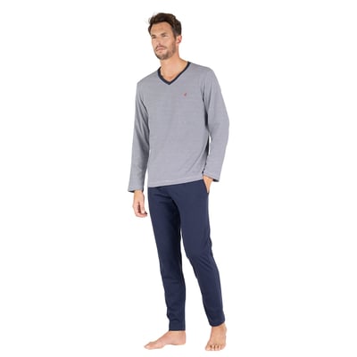 V-neck pyjamas with striped top EMINENCE