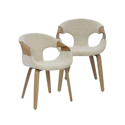 Lot de 2 chaises en tissu MIRIYA MADE IN MEUBLES 