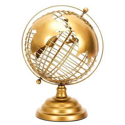 Globe Terrestre Métal Doré DECORATIE