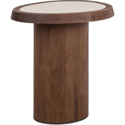 Table de bout en bois et marbre RECOLLECTION