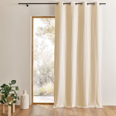 Rideau en gaze de coton tamisant à oeillets - QABANE HOME MAISON