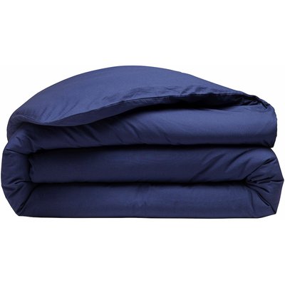 Housse de couette percale de coton lavé unie, Elegance BATON ROUGE