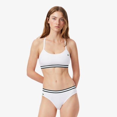 Brassière coton côtelé LACOSTE