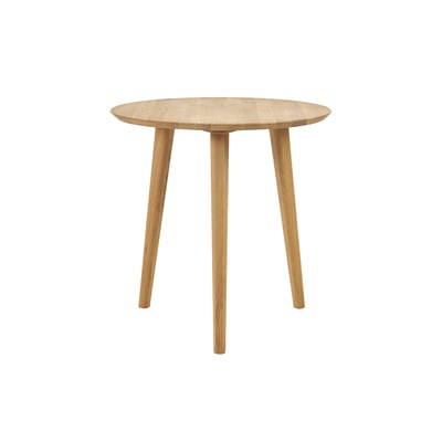 Table à manger ronde en bois clair chêne massif D75 cm OKSANA MILIBOO