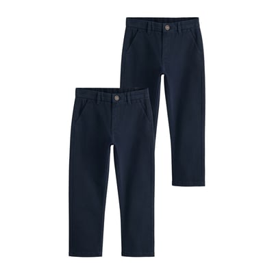 Pantalon chino standard stretch, lot de 2 NEXT