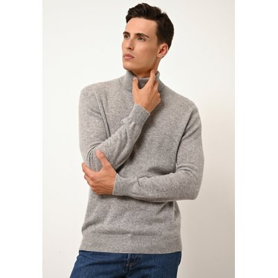 CONNOR pull col roulé nuage chiné en cachemire JUST CASHMERE