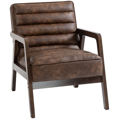 Accent Chair PU Marron HOMCOM