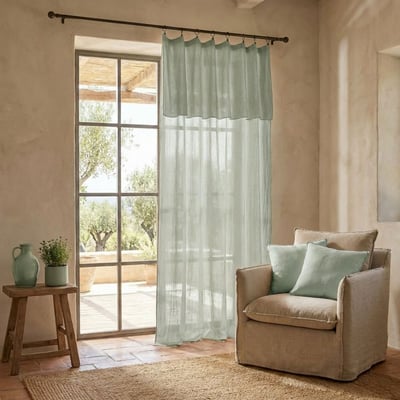 Rideau ajustable en 100% Gaze de Coton Terra EDEN