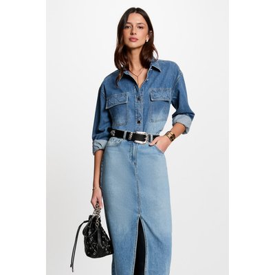 Veste droite en jean MORGAN