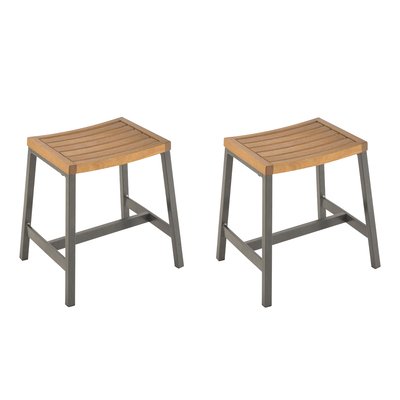Lot de 2 chaises de jardin en aluminium, ORIS NATERIAL