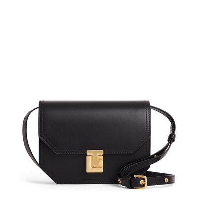 Sac bandoulière petit en cuir lisse ROSE LE TANNEUR