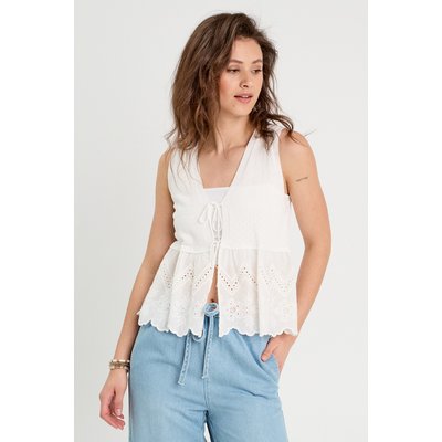Gilet avec broderie anglaise CACHE CACHE