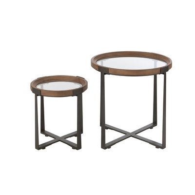 Tables basses gigognes de style industriel D60 (set de 2) - IOWA HELLIN, DEPUIS 1862