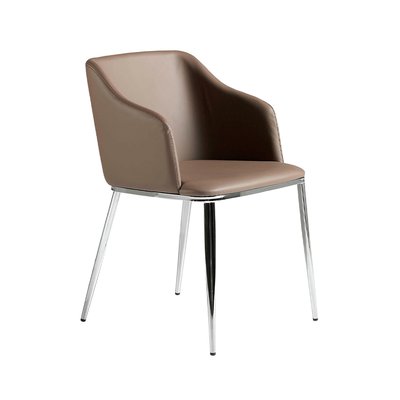 Chaise en simili et acier chromé ANGEL CERDA