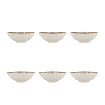 Lot de 6 coupelles 15cm en porcelaine, CALYPSO OGO LIVING