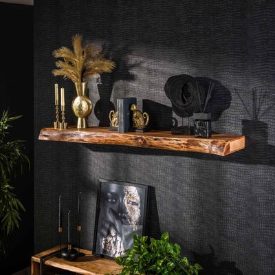 Étagère murale en bois d'acacia épais 150 cm MELBOURNE PIER IMPORT