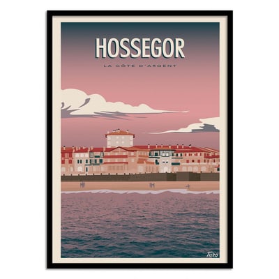 Affiche d'art - Hossegor - Turo Memories Studio WALL EDITIONS