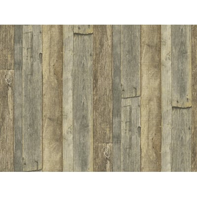 Papier Peint imitation "Planches Cloutées" HOME MAISON