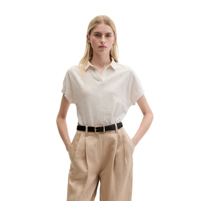 T-shirt style polo regular en jersey slub MARC O'POLO