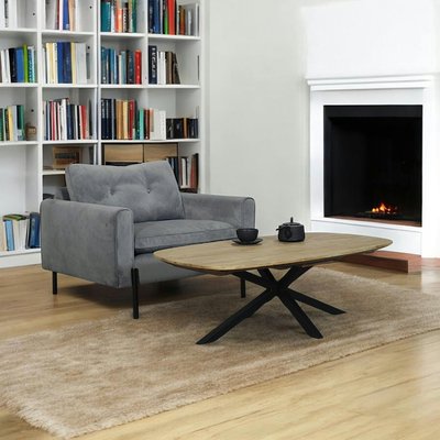 Table basse en bois de teck recyclé, forme ovale DEPOK PIER IMPORT