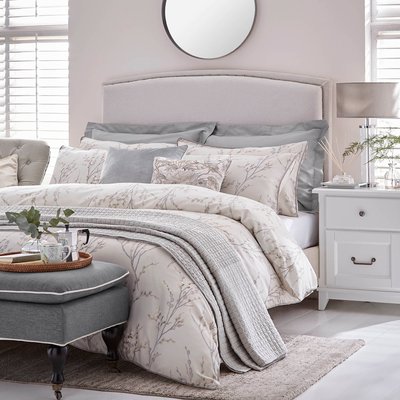 Parure de lit fleurie Pussy Willow Dove pour grand lit double LAURA ASHLEY